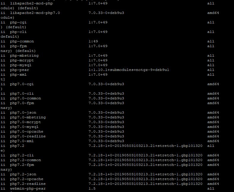 Shell - Installazione php 7.,2