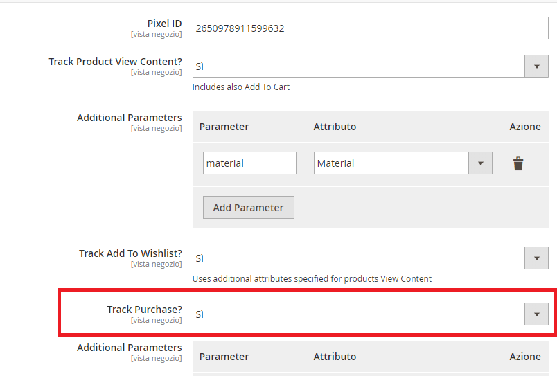 Pixel di Facebook - Tracciamento Acquisti
